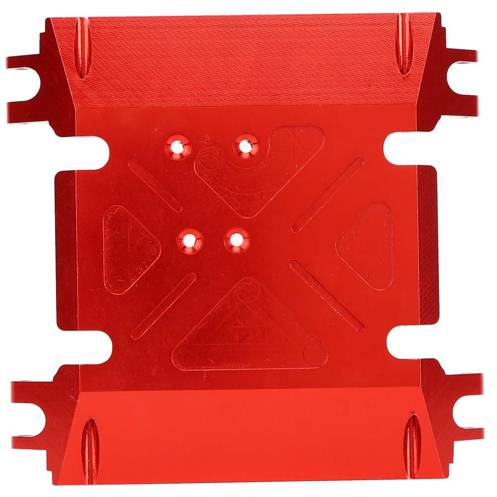 1/10 RC Car Center Mount Skid Plate Spare Parts - Compatible with 90018 & 90048 RC Model Car Kits (Red) - Durable Protection for Off-Road Crawling & Rock Racing Scenes