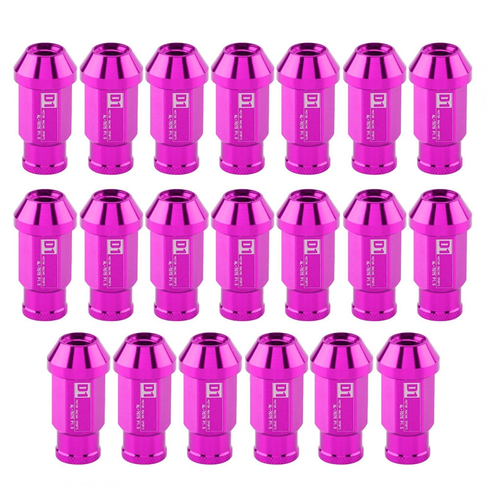 High-Performance M12x1.5 Racing Wheel Lug Nuts - Aluminum Alloy Black/Purple/Gold Car Tire Screws for Sports Cars & Tuner Vehicles - Perfect for Track Racing, Auto Shows & Performance Upgrades