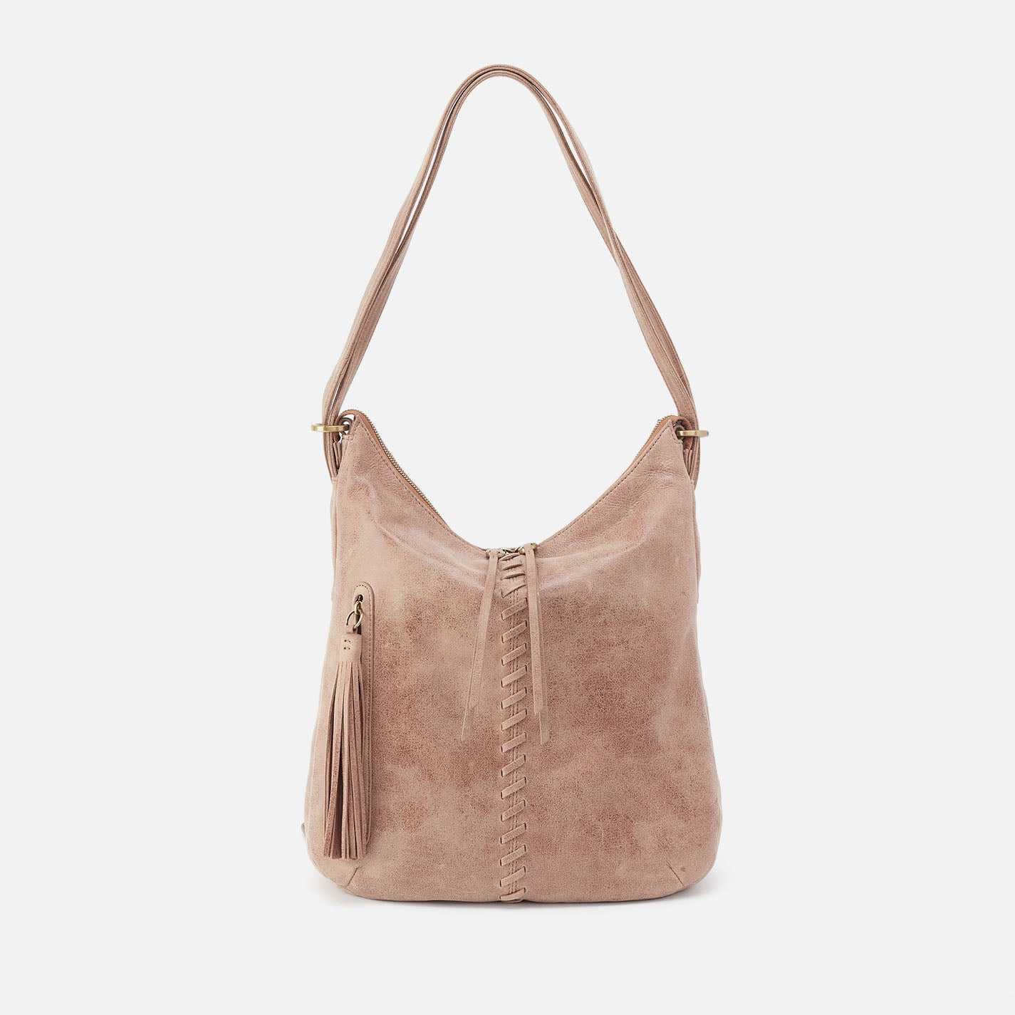 Merrin Convertible Backpack - Premium Buffed Leather Hazel Brown - Stylish Laptop Bag for Work, Travel & College
