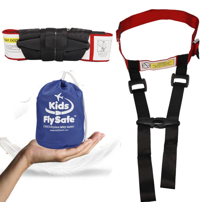 Kids Airplane Safety Travel Harness - FAA Approved Toddler Flight Restraint System for Child Passenger Safety | Lightweight, Portable & Easy to Install Airplane Seat Belt for Toddlers | Perfect for Family Travel, Long Flights & Keeping Kids Secure During Turbulence