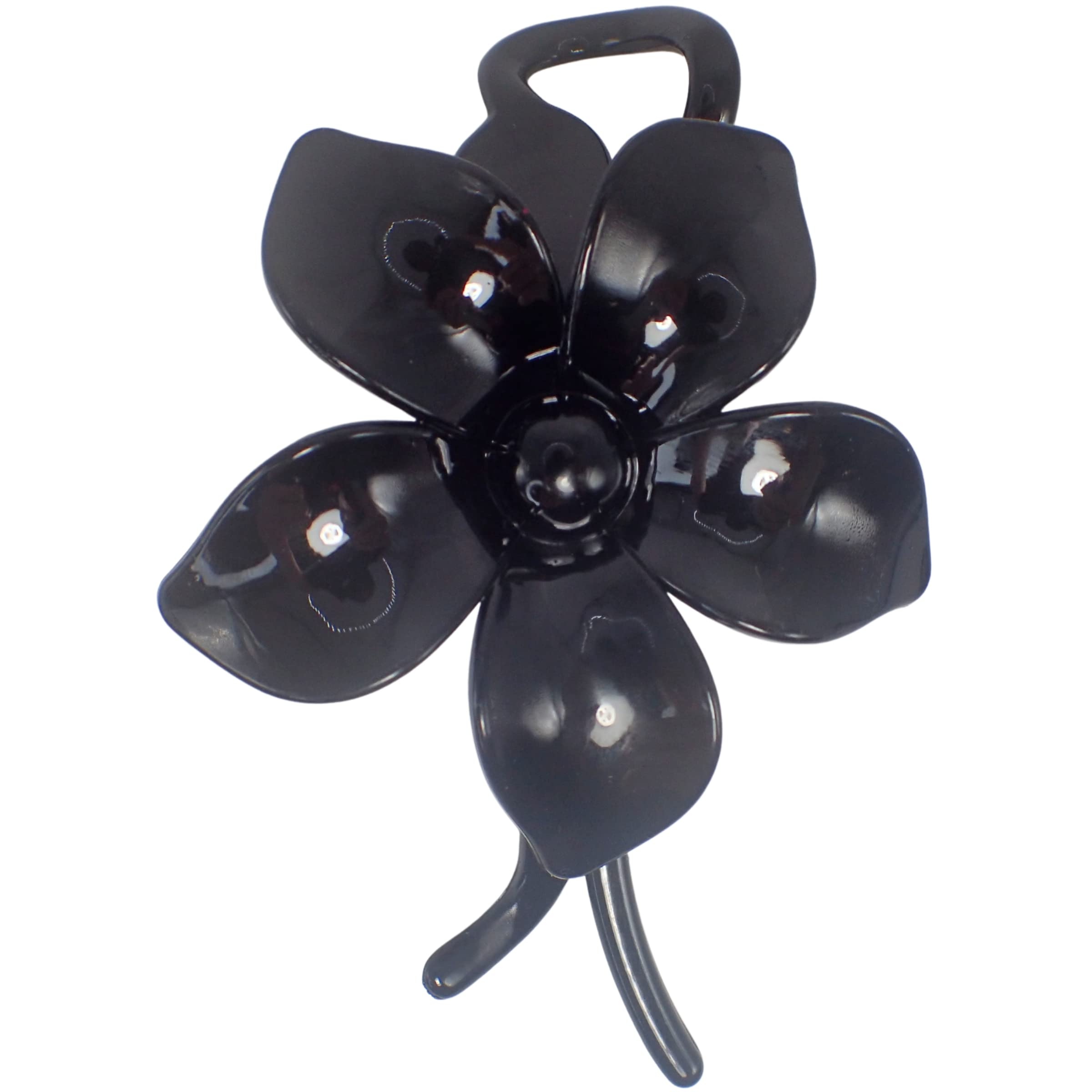 Topkids Accessories French Style Chignon Hair Pin for Women & Girls - Black Flower Twist Hair Sticks | Wedding, Prom, Party & Everyday Elegant Hairstyle Accessories