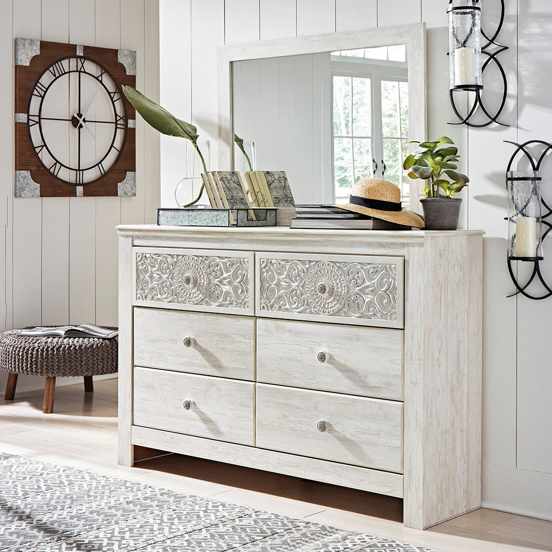Paxberry 6-Drawer Dresser - Modern Wooden Chest of Drawers for Bedroom & Closet Organization | Perfect for Storage, Home Decor & Space Saving