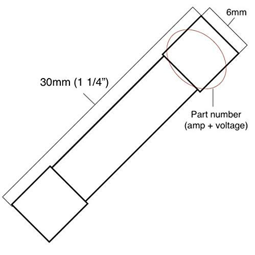 6.3A 250V Slow Blow Ceramic Fuses 6x30mm (Pack of 5) - High Current Protection for Electronics, Appliances, and Power Supplies | Perfect for Home, Office, and Industrial Use