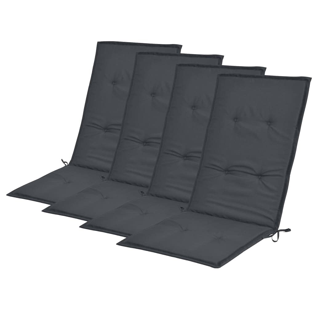 Premium 4-Piece Gray Garden Chair Cushions Set (47.2