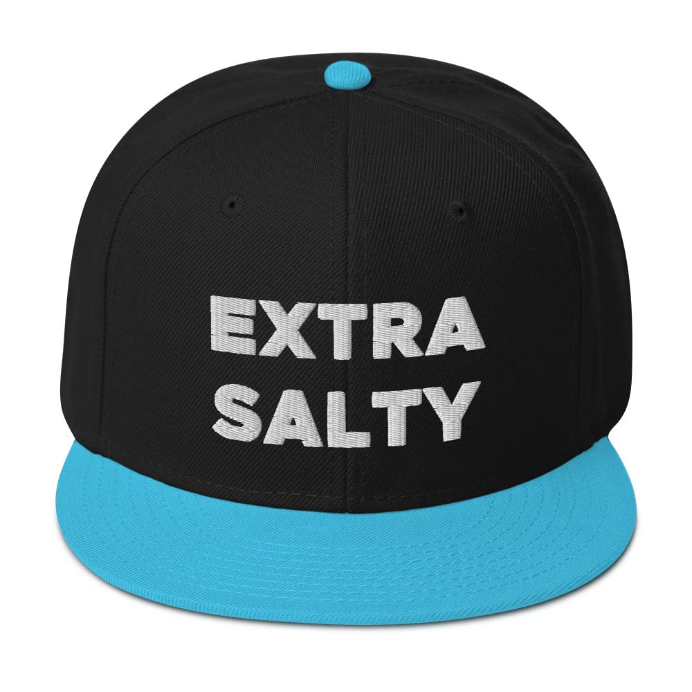 Hogue WS LLC Extra Salty Embroidered Wool Blend Snapback Cap - Stylish Unisex Baseball Hat for Outdoor Activities, Sports & Casual Wear