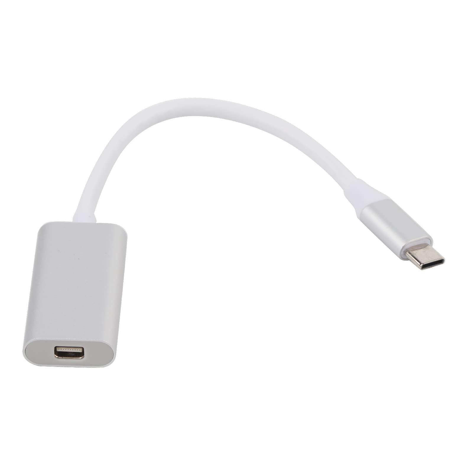 Estink USB Type C to Mini DisplayPort 4K Adapter - USB 3.1 Gen 2 Thunderbolt 3 to Mini DP Converter for MacBook Pro/Air, Dell XPS, Surface Pro (Silver) - Perfect for 4K Video Streaming, Gaming & Multi-Monitor Setup