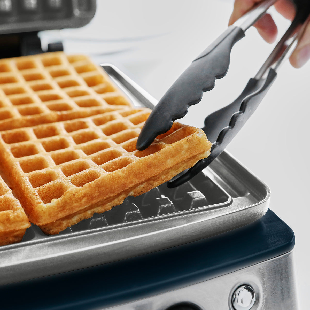 Elite Ceramic Nonstick 4 Square Waffle Maker - Fast Heating, Easy Clean | Oxford Blue | Perfect for Breakfast, Brunch & Family Gatherings
