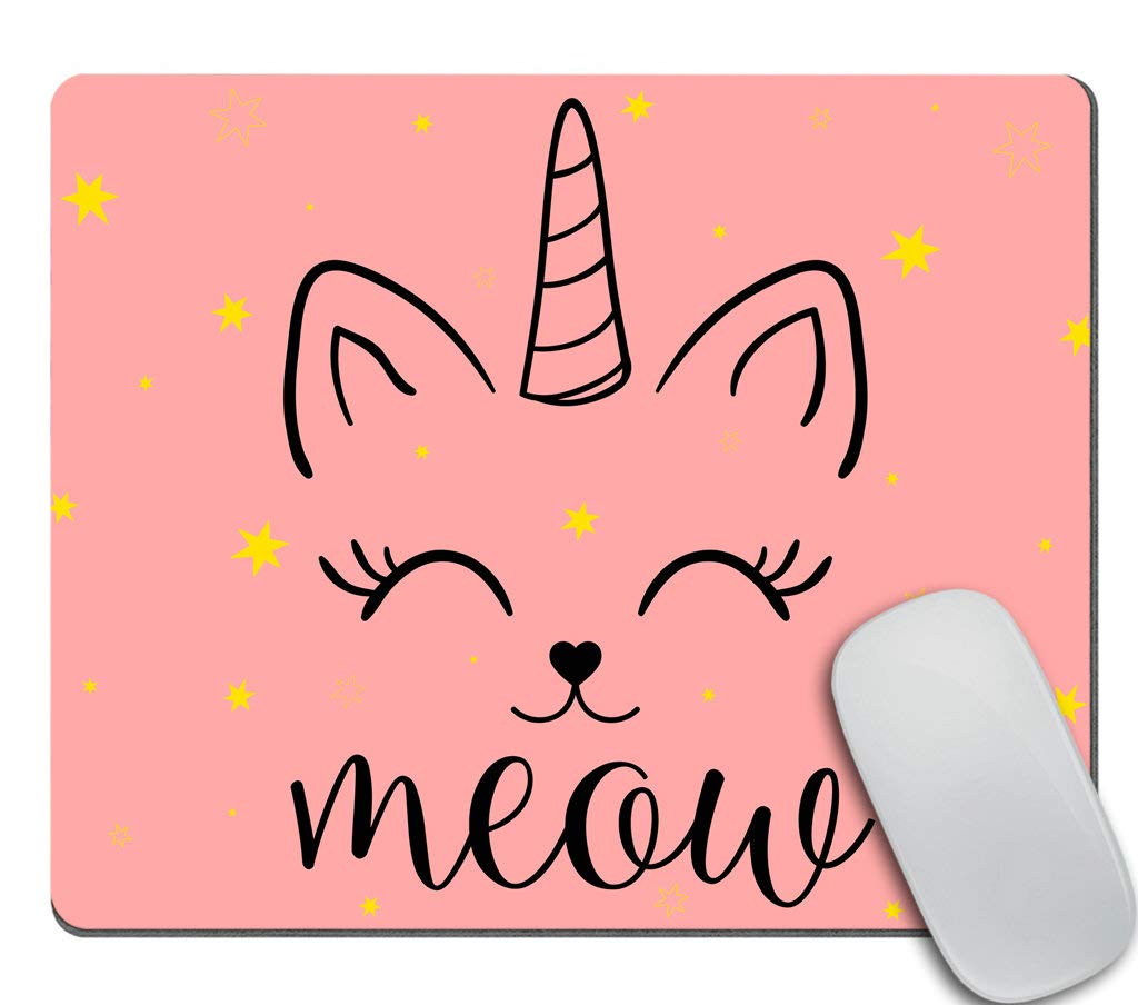 Funny Cat Mouse Pad - Non-Slip Rubber Gaming Mouse Mat with Unicorn Design for Computer & Laptop - Perfect Desk Accessory for Cat Lovers & Gamers - Ideal for Office, Home & Gaming Setups