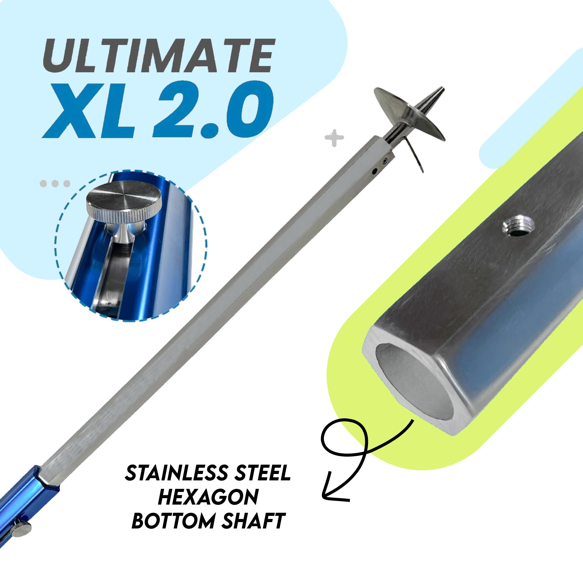 Premium SandShark Screw-in Boat Anchor - Stainless Steel Shallow Water Anchor for Pontoon Boats & Small Watercraft - Includes Protective Case - Perfect for Lakes, Rivers & Coastal Waters