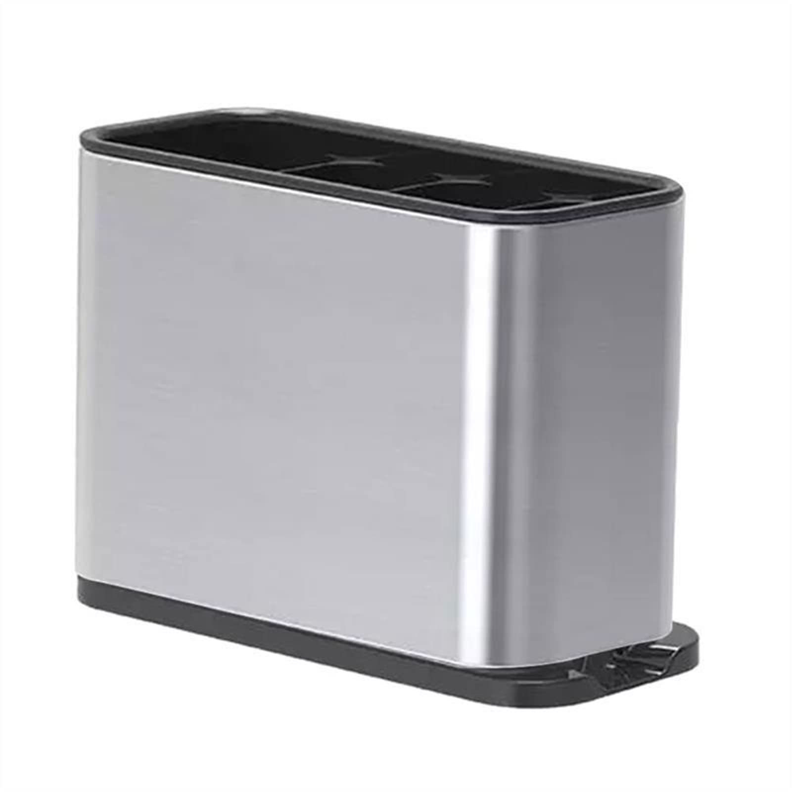 Stainless Steel Kitchen Utensil Holder - Cutlery Drainer & Organizer for Spoons, Forks, Chopsticks - Compact S Size Storage Basket Rack - Perfect for Countertop, Drawer or Cabinet Organization