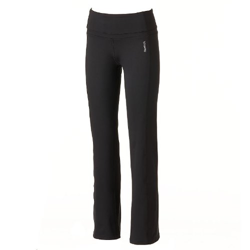 Reebok Women's Essentials Boot Cut Yoga Pants - Stretchy Comfortable Workout Pants for Gym, Running & Lounge Wear