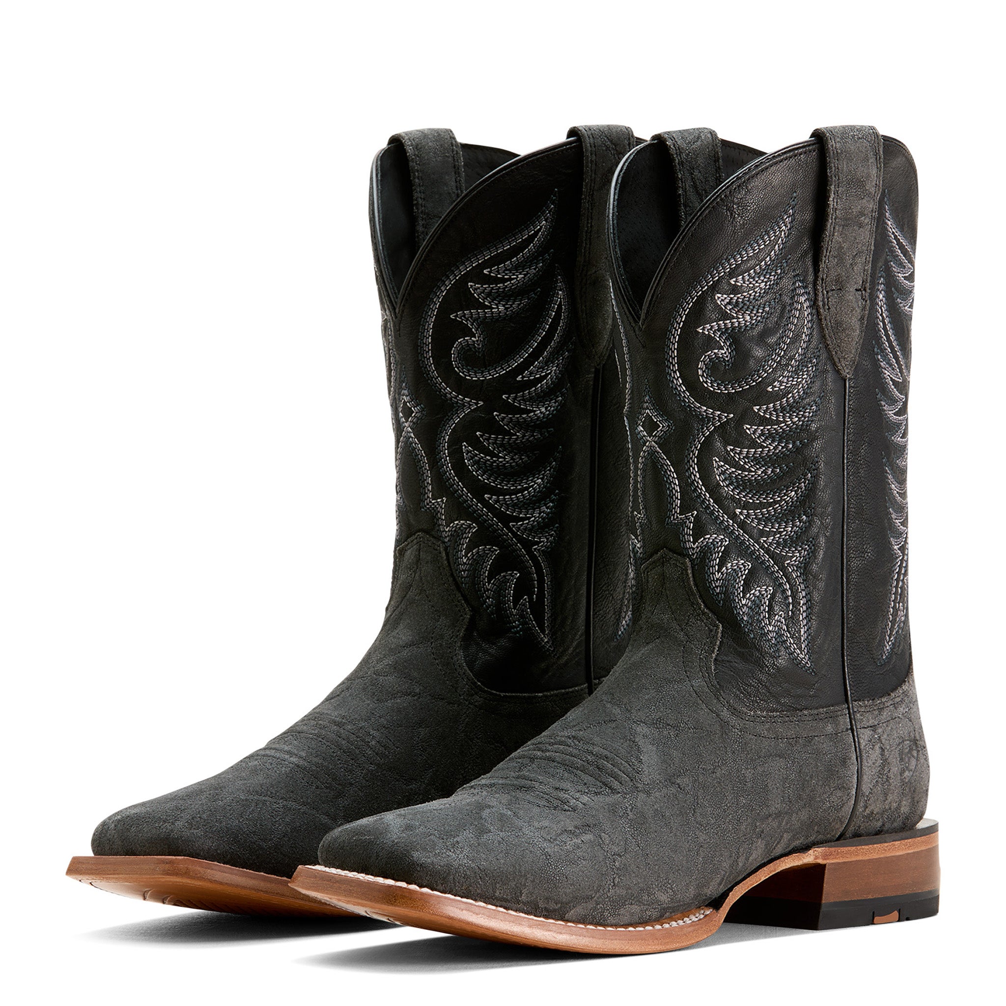 Ariat Wiley Black Elephant Print Roughout Boots for Men & Women - Western Cowboy Boots for Riding, Work & Outdoor Activities