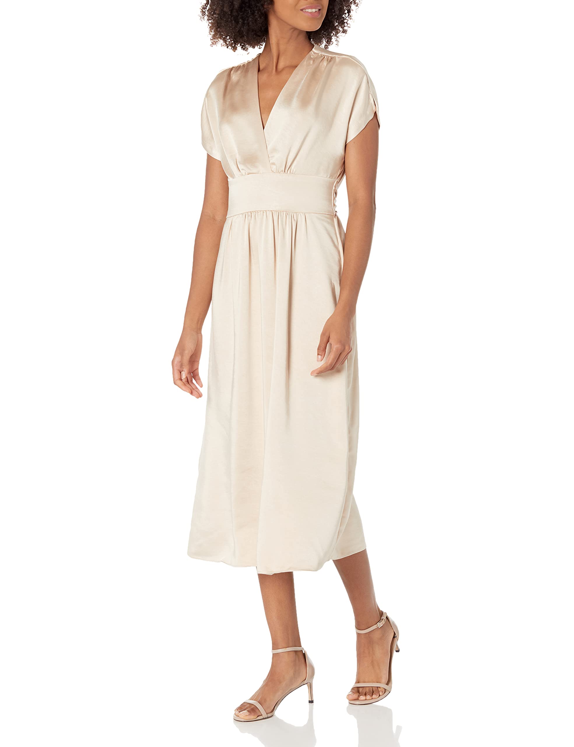 Anne Klein Women's V-Neck Midi Wrap Dress - Flattering Casual & Office Wear for Women | Perfect for Work, Date Night & Special Occasions
