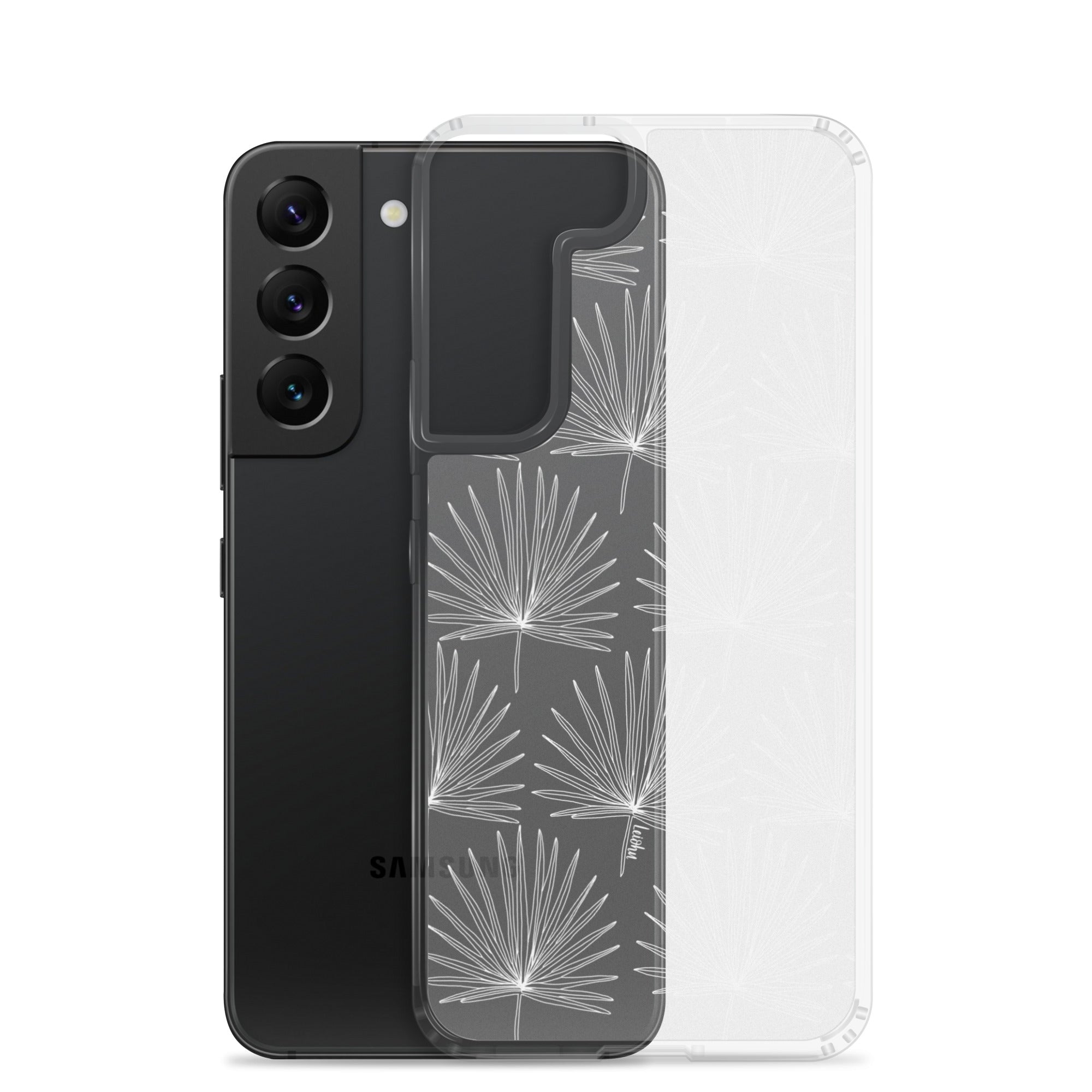 Fan Palm Clear Phone Case for Samsung Galaxy - Slim Protective Cover with Scratch Resistance for Everyday Use & Travel