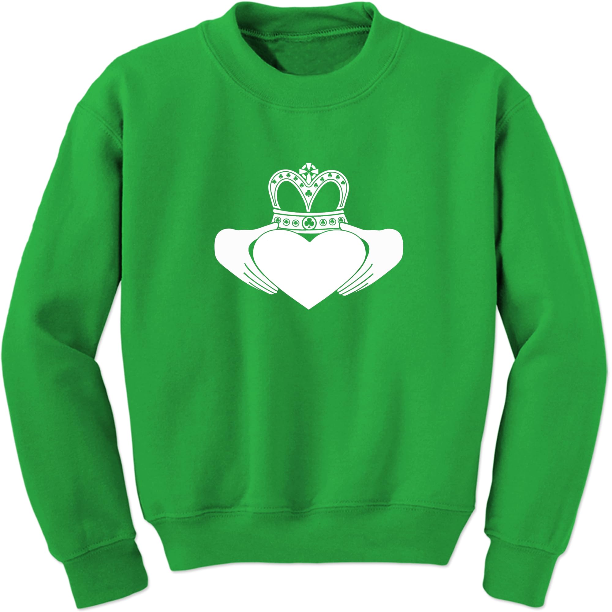 FerociTees Unisex Irish Claddagh St. Patrick's Day Sweatshirt - Comfortable Crewneck Pullover for Men & Women - Perfect for St. Paddy's Day Celebrations, Irish Pride & Casual Wear