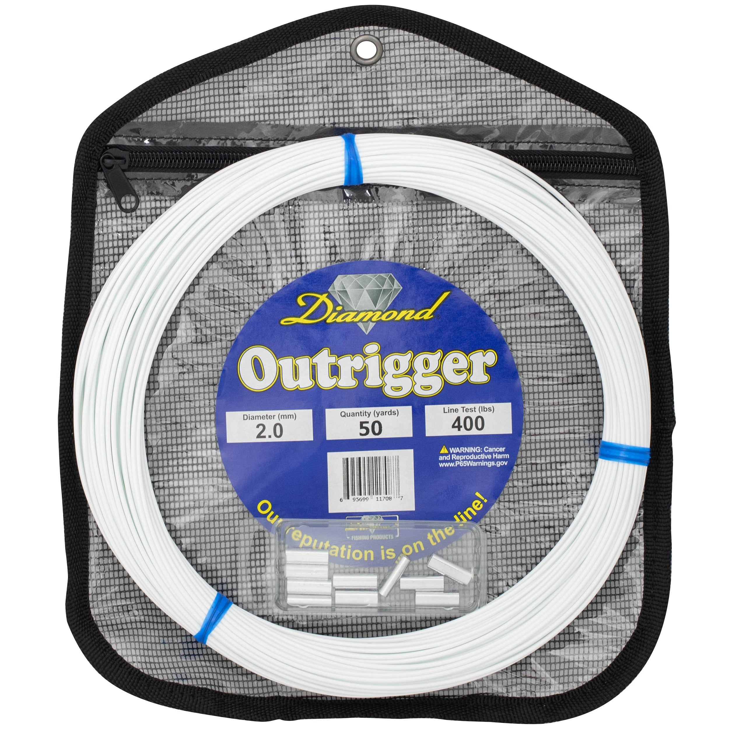Premium Diamond Fishing Outrigger Line - 50 Yards, High Strength Saltwater Trolling Line for Offshore Fishing & Big Game Angling - Ideal for Deep Sea Fishing, Tuna, Marlin & Sailfish