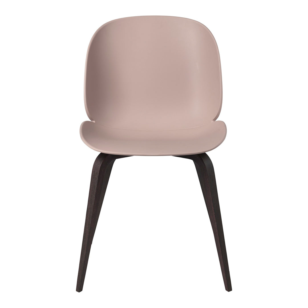 Modern Beetle Dining Chair with Solid Wood Base - Unupholstered Minimalist Design for Kitchen, Dining Room & Office Spaces