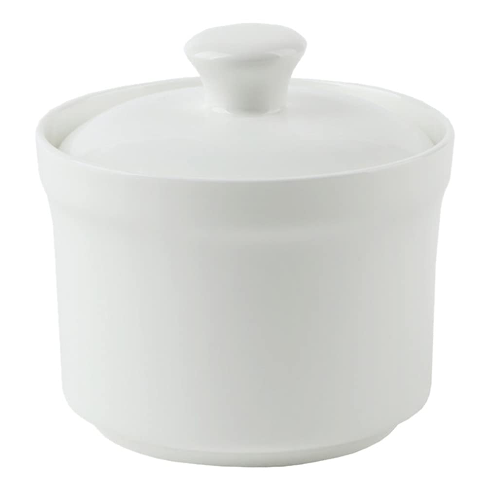 YARDWE 4-Inch Ceramic Custard Cups with Lids - Small Steaming Soup Bowls for Egg Custard, Medicinal Bird's Nest, and Stews - Perfect for Home Kitchen, Dessert Making, and Healthy Tonic Preparation