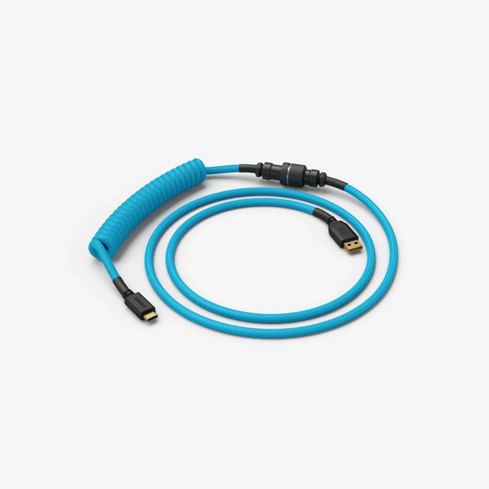 Premium Coiled USB Cable for Mechanical Keyboards - Aviator Connector, Durable & Tangle-Free - Perfect for Gaming, Typing & Office Workspaces