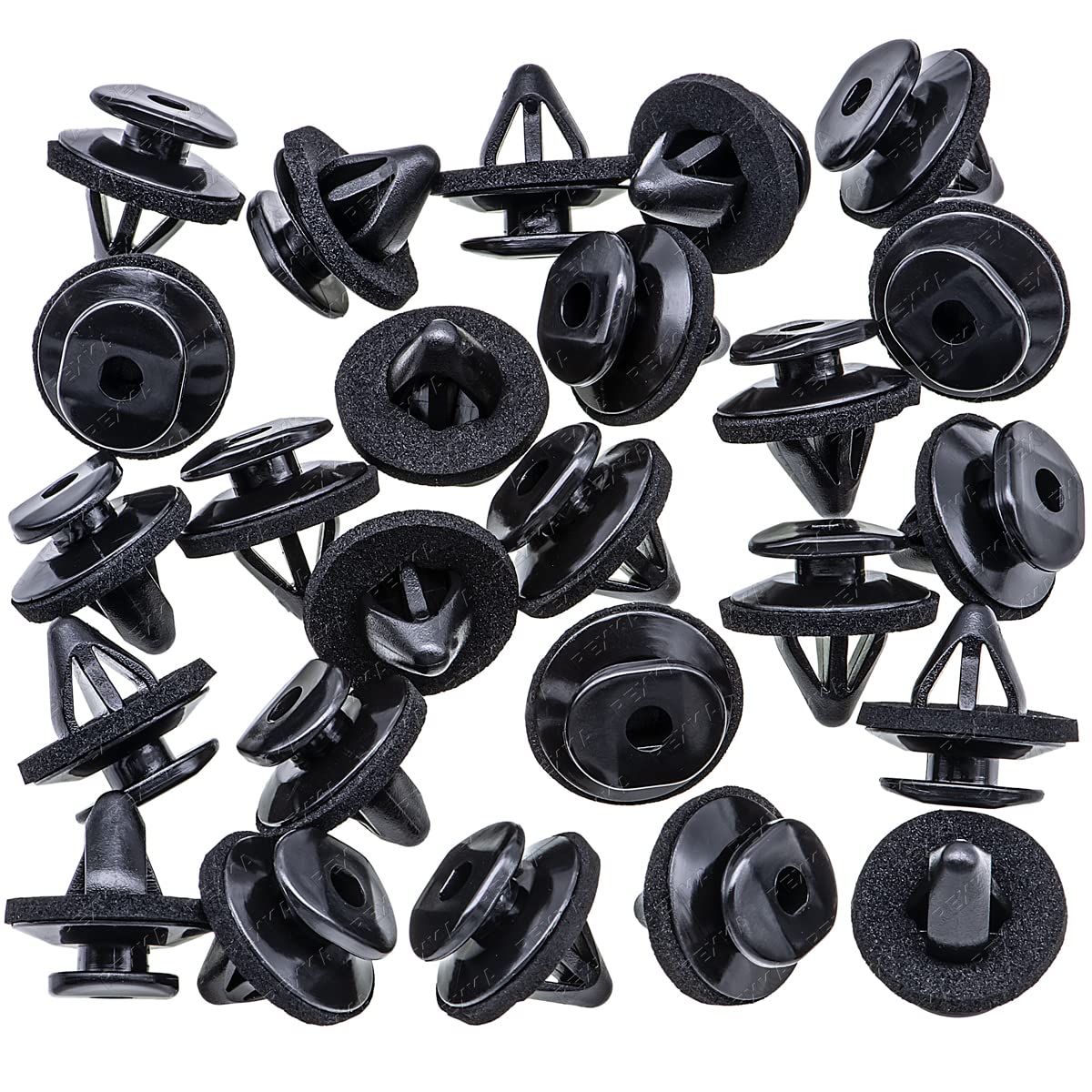 Rexka 25pcs Fender Rocker Garnish Pillar Trim Retainers with Sealer - Compatible with Subaru Ascent Forester Impreza Legacy Outback Tribeca WRX (Part# 909130088 909130109) - Perfect for Auto Body Repair & Car Interior Maintenance