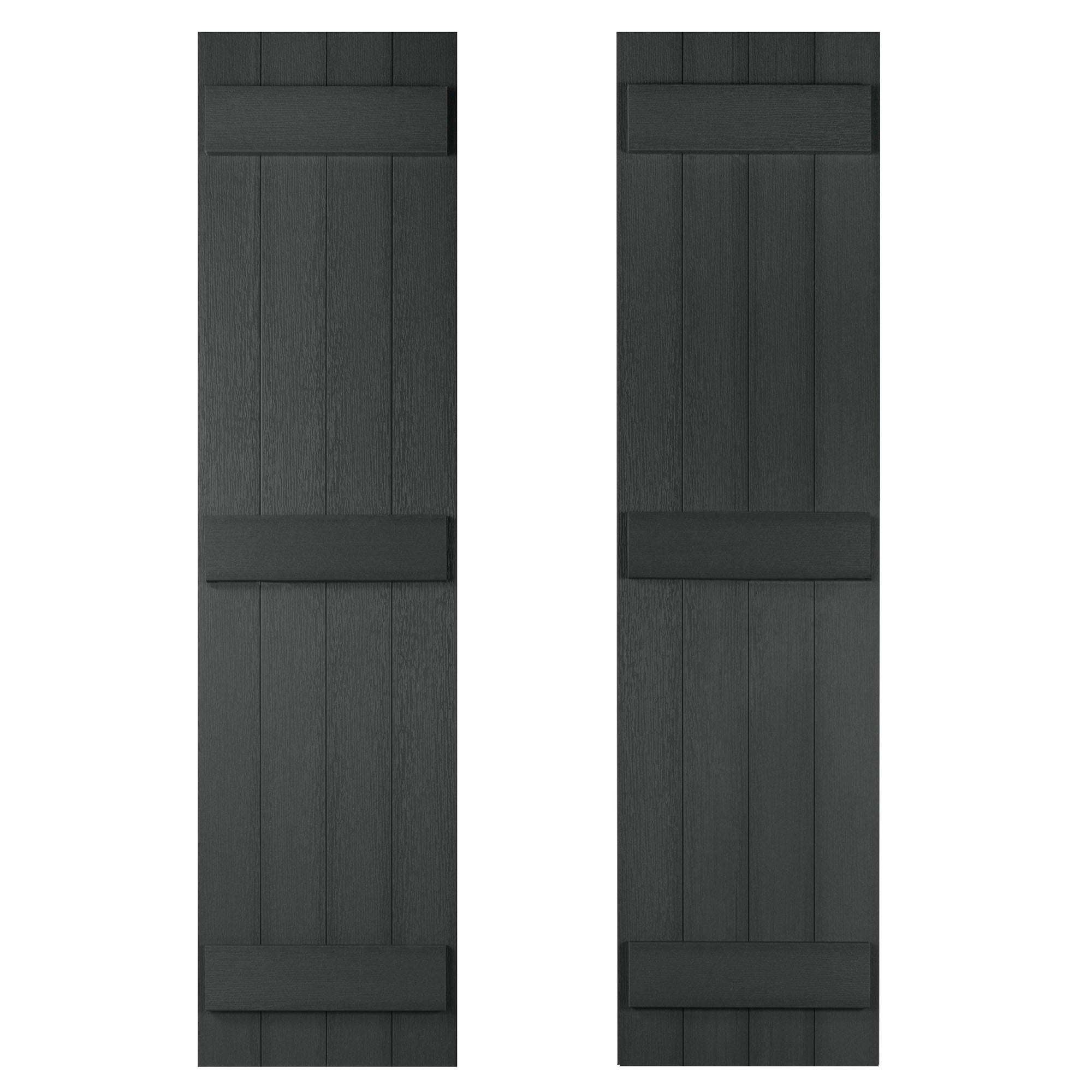 Stonecroft 75 Inch Shutter Set of 2 - Premium Indoor/Outdoor Window Shutters for Home Decor & Privacy - Perfect for Living Room, Bedroom, or Patio