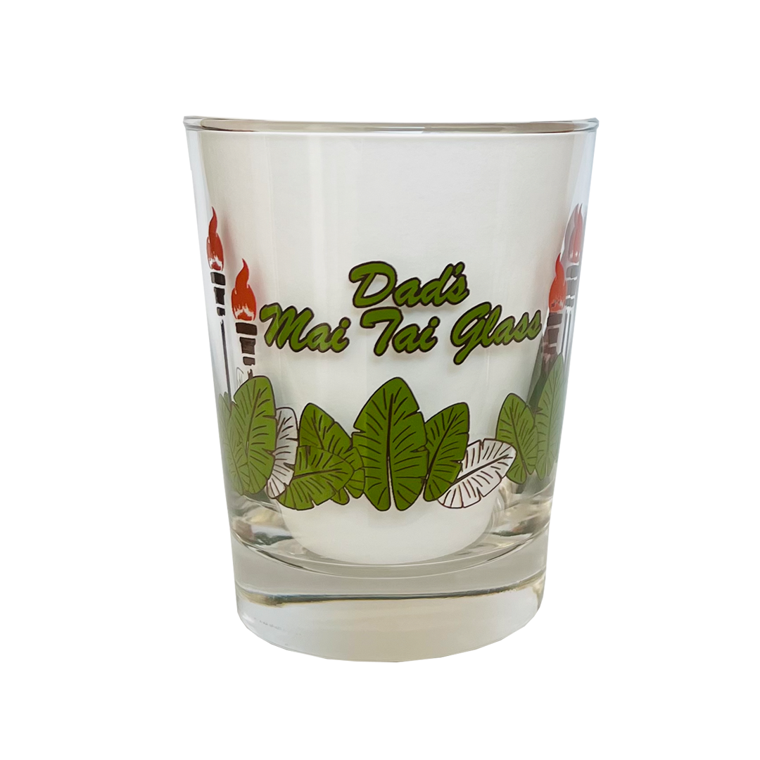 Dad's Mai Tai Glass - Premium Tiki Cocktail Glass for Tropical Drinks - Perfect for Luau Parties, Beach Themed Events & Home Bar Decor
