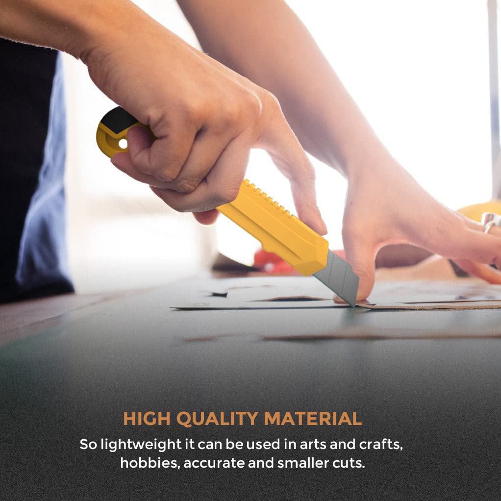 Nicpro 15 Pack Utility Knives with 30 Extra Blades - Heavy Duty Retractable Box Cutters with Snap-Off 18mm Razor Blades - Ideal for Office, Home, Arts & Crafts, DIY Projects, Packaging, and Workshop Use
