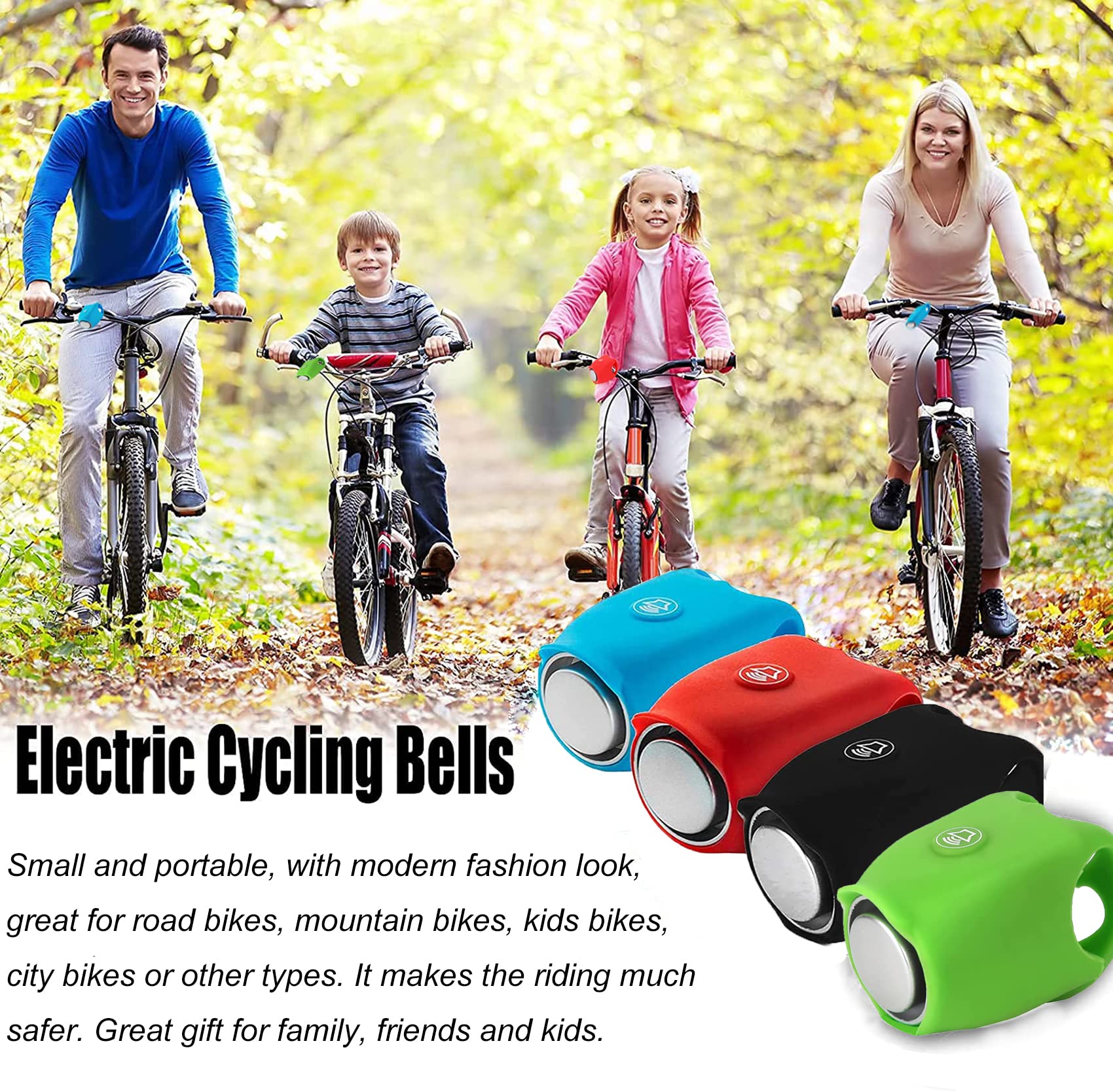 100dB Super Loud Electric Bike Horn - Waterproof Bicycle Bell with Multiple Sound Modes for Adults & Kids - Perfect for Bikes, Scooters & Cycling Safety - Ideal for Urban Commuting, Mountain Biking & Road Safety Accessories