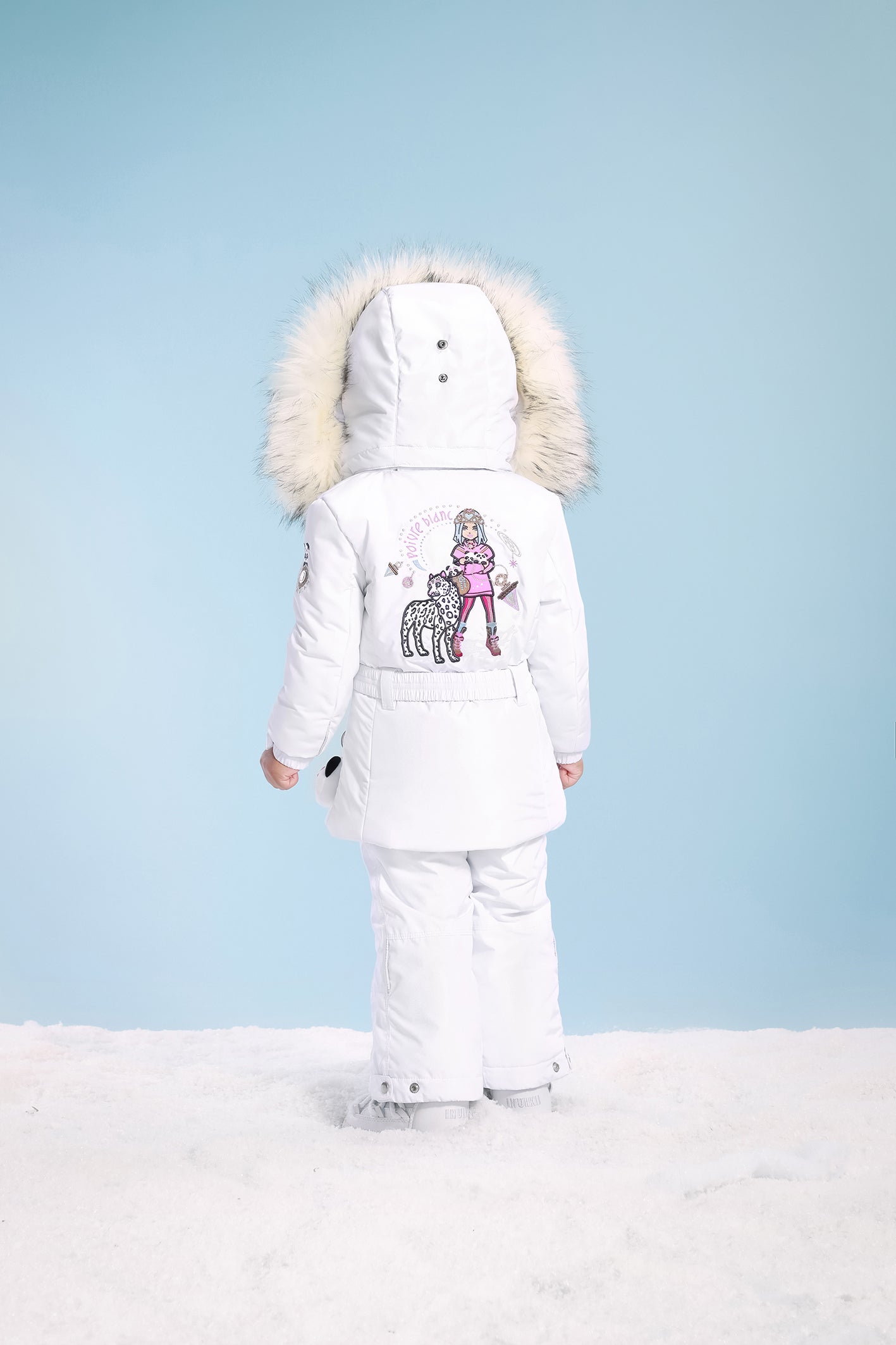 White Girls Ski Jacket for Kids Ages 2-7 Years | Waterproof Winter Snow Jacket for Toddler & Preschool Girls | Perfect for Skiing, Snowboarding & Outdoor Winter Activities
