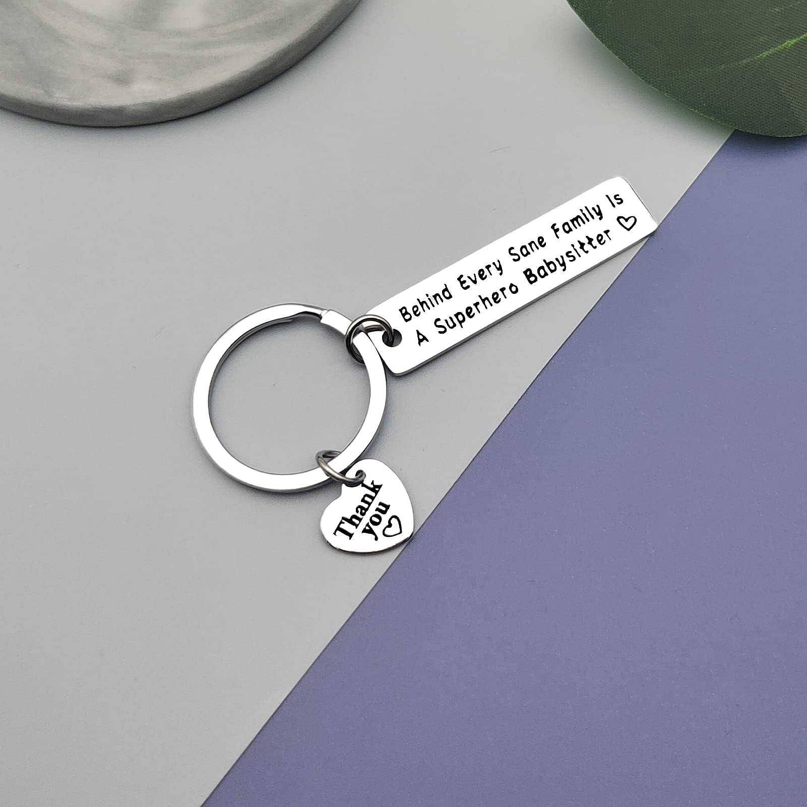 Best Nanny Ever Keychain - Thoughtful Babysitter Appreciation Gift Jewelry for Daycare, Nurse & Caregiver | Perfect Birthday, Retirement & Thank You Present for Grandma, Nanny & Childcare Workers | Ideal for Teacher Appreciation Week, Mother's Day & Special Occasions