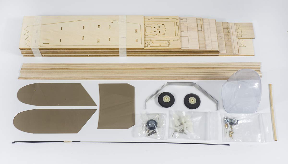 DW Hobby 1.2M Balsa Wood Piper Cub J3 RC Airplane Kit - Laser-Cut Unassembled Remote Control Model Plane for Adults & Hobbyists | Outdoor Flying, Backyard Fun & Aviation Enthusiast Gift