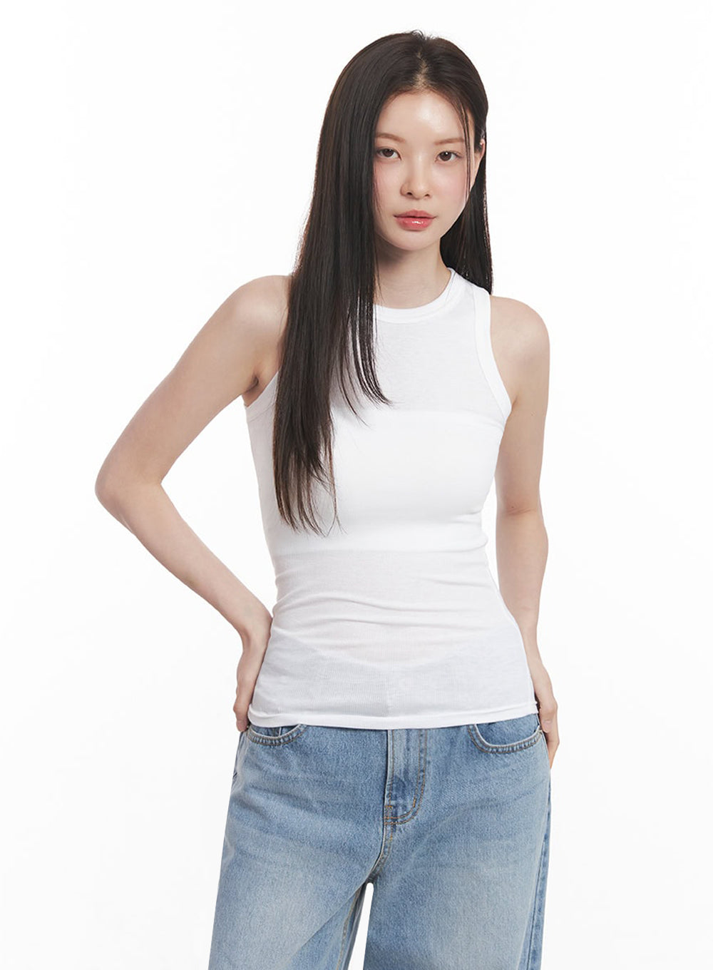 Essential Mock Neck Tank Top for Women - Soft Stretchy Comfort Fit - Casual & Workout Wear - IY509 - Perfect for Yoga, Gym, and Everyday Fashion