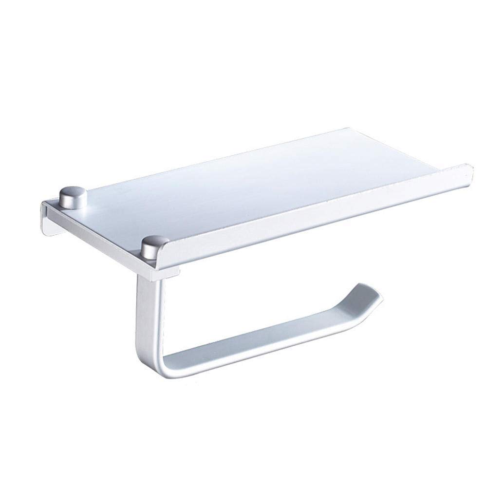 Aluminum Wall Mount Paper Towel Holder & Tissue Dispenser - Kitchen & Bathroom Storage Organizer for Paper Rolls, Napkins, and Phones - Perfect for Home, Office, and Restaurant Use