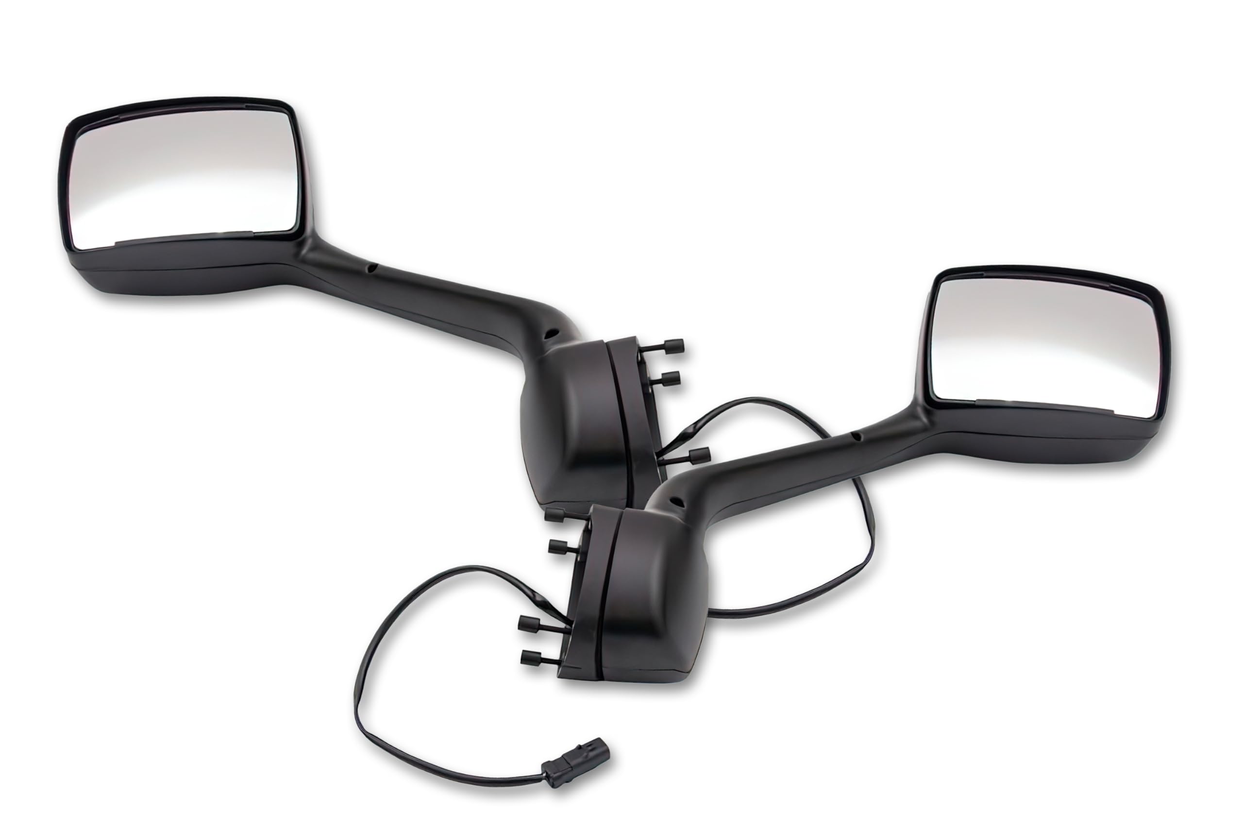 KOZAK Heated Hood Mirrors Chrome Back Covers Set for Kenworth T680 2022+ Next Gen - Passenger & Driver Side | Includes Logo, 2x 22