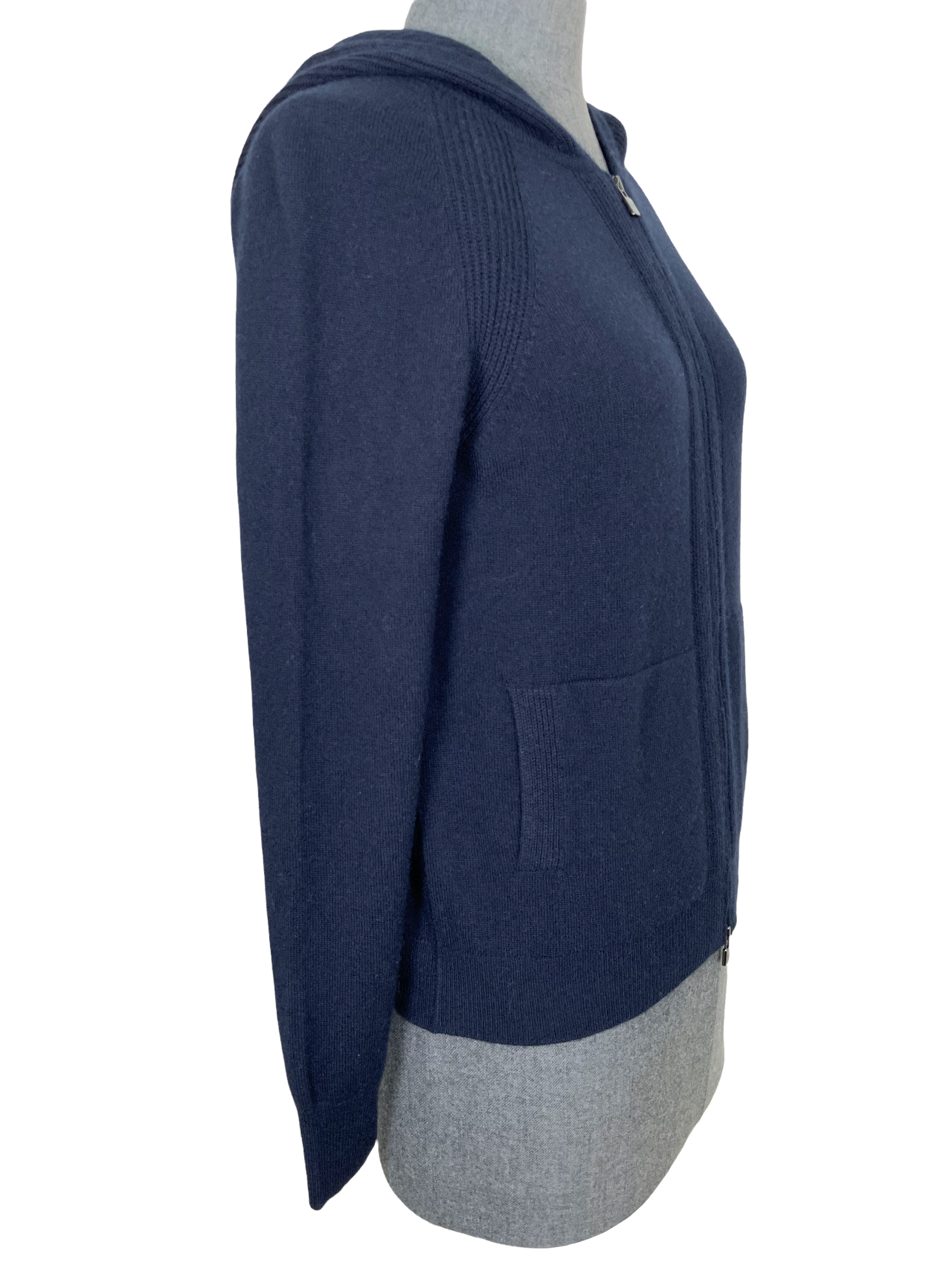 Loro Piana Cashmere Hooded Sweater for Women - Soft Luxury Pullover with Hood, Size XS - Perfect for Winter Travel & Casual Outings