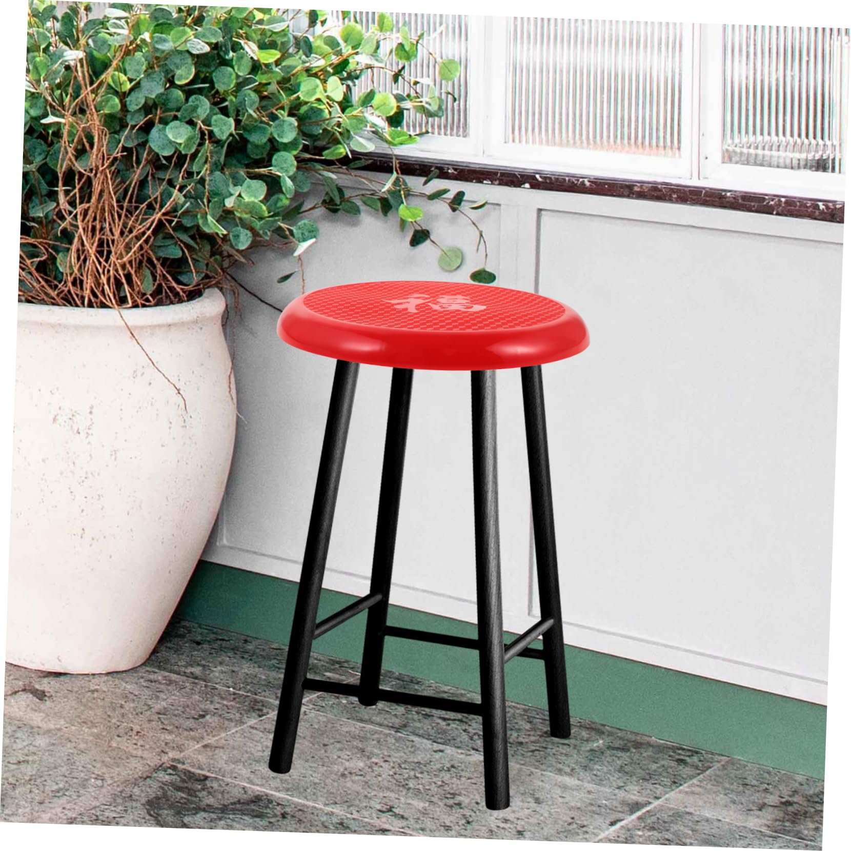 CIYODO Round Plastic Chair Seat Cover - Durable Replacement Stool Pad for Home, Office & Outdoor - Easy to Install & Clean - Perfect for Dining Chairs, Bar Stools & Patio Furniture