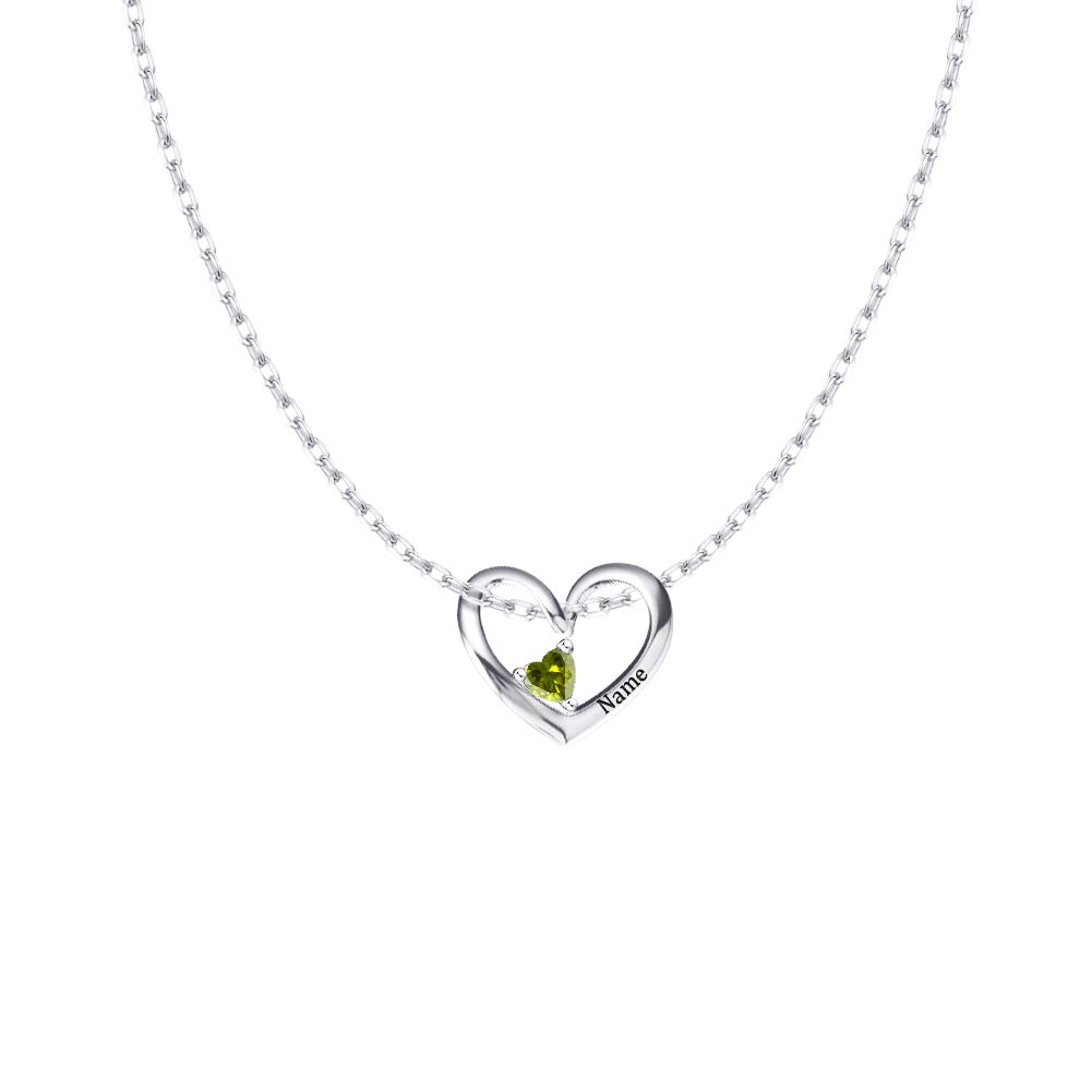 Custom Personalized Family Name Necklace for Women - Heart Pendant Mother's Jewelry Gift for Mom, BFF, Sister - Engraved with 2/3/4/5/6 Names - Perfect for Anniversaries, Birthdays & Mother's Day Gifts