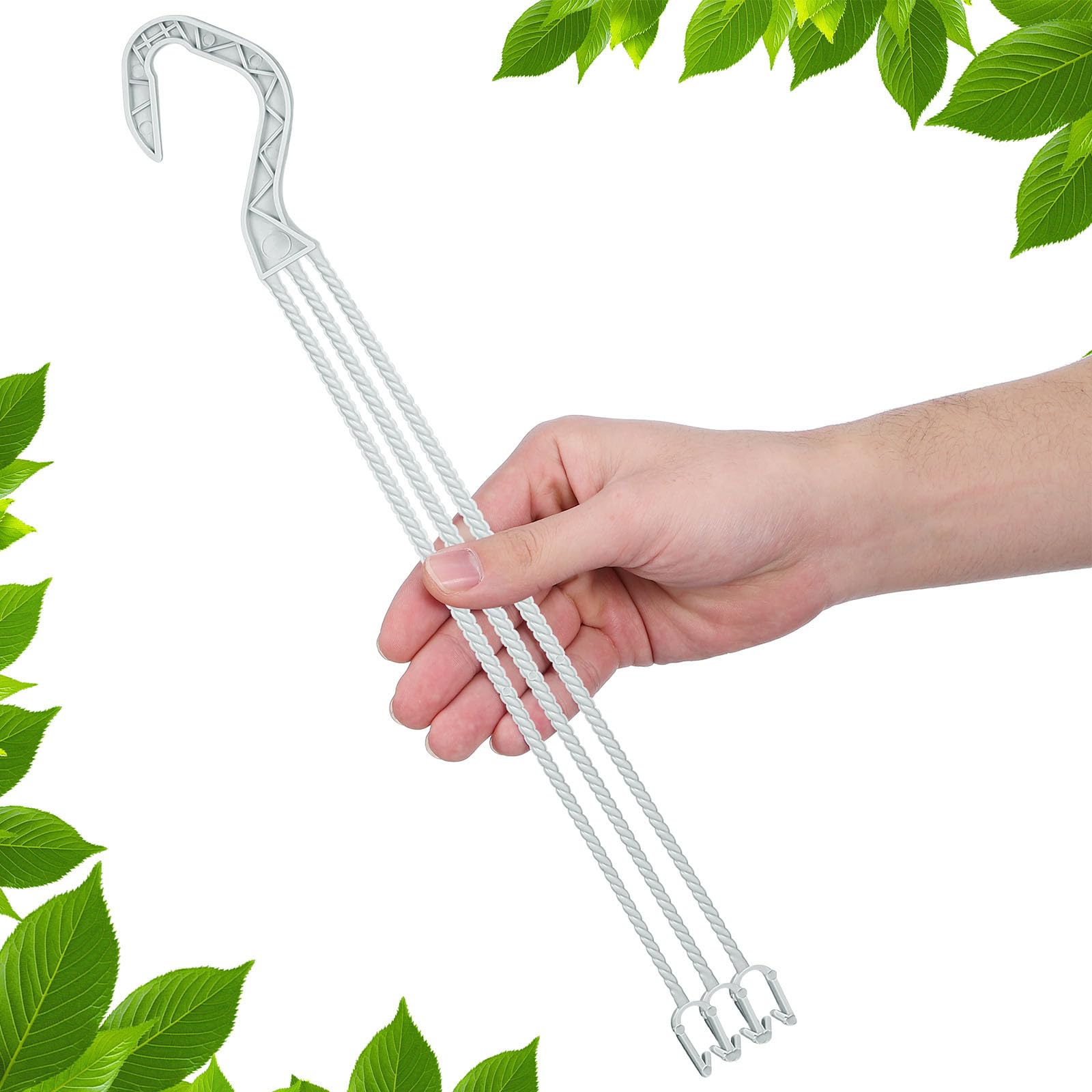Happyyami 30pcs Plastic Hanging Basket Chains with Hooks - Heavy Duty Plant Hangers for Flower Pots, Wind Chimes, Lanterns & Bird Feeders - Perfect for Indoor/Outdoor Garden, Patio, Balcony Decor