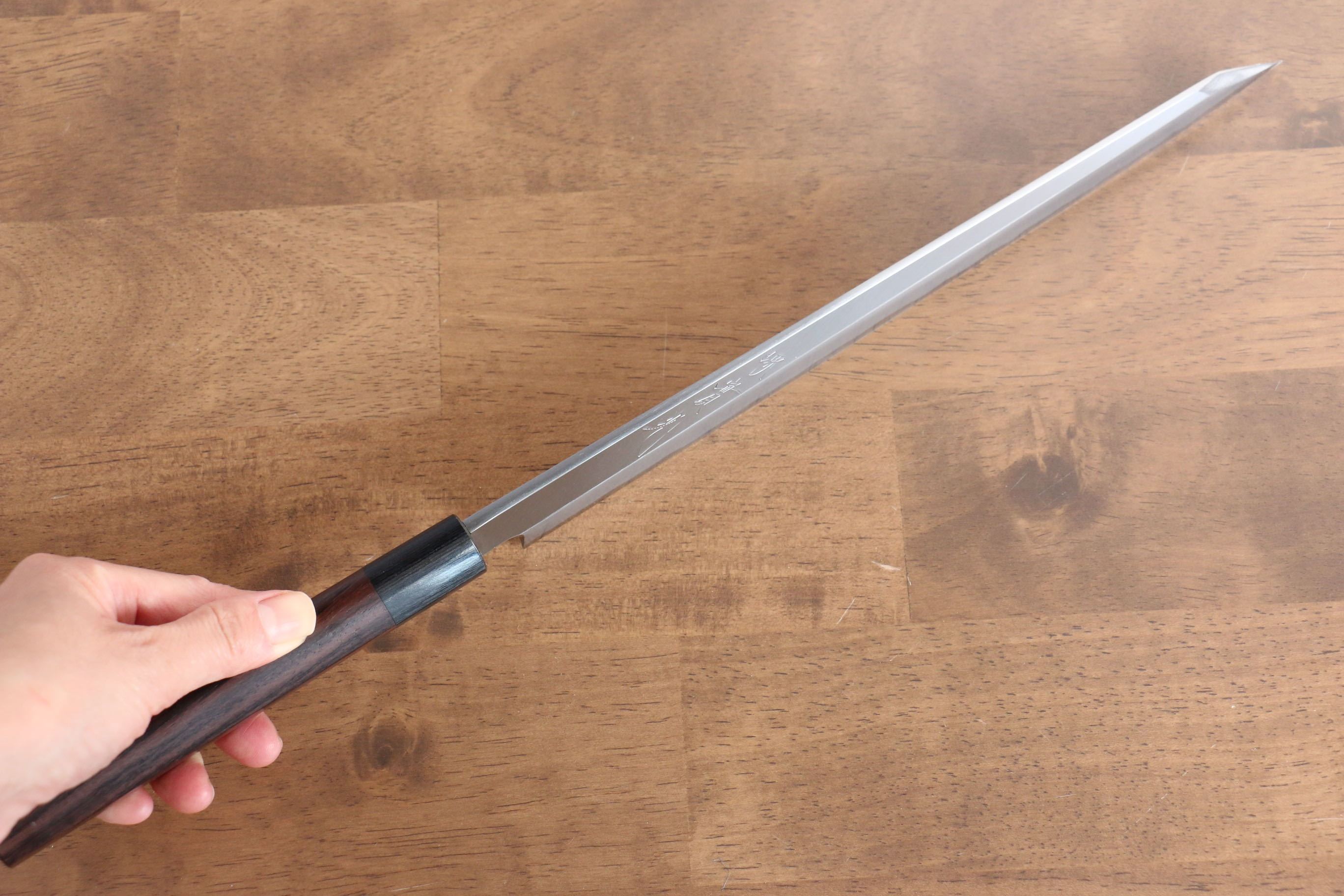 Premium Jikko White Steel No.2 Kiritsuke Yanagiba Knife 270mm with Exquisite Shitan Handle - Perfect for Sushi Chefs & Japanese Cuisine Enthusiasts