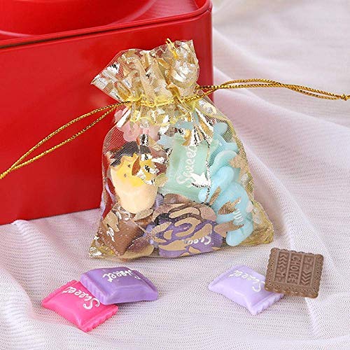 Zeonely Mart 50-Pack Organza Party Favor Gift Bags 10x15cm - Elegant Women's Net Zari Potli Bags for Wedding Favors, Birthday Gifts & Return Gifts - Perfect for Bridal Showers, Baby Showers & Festive Celebrations
