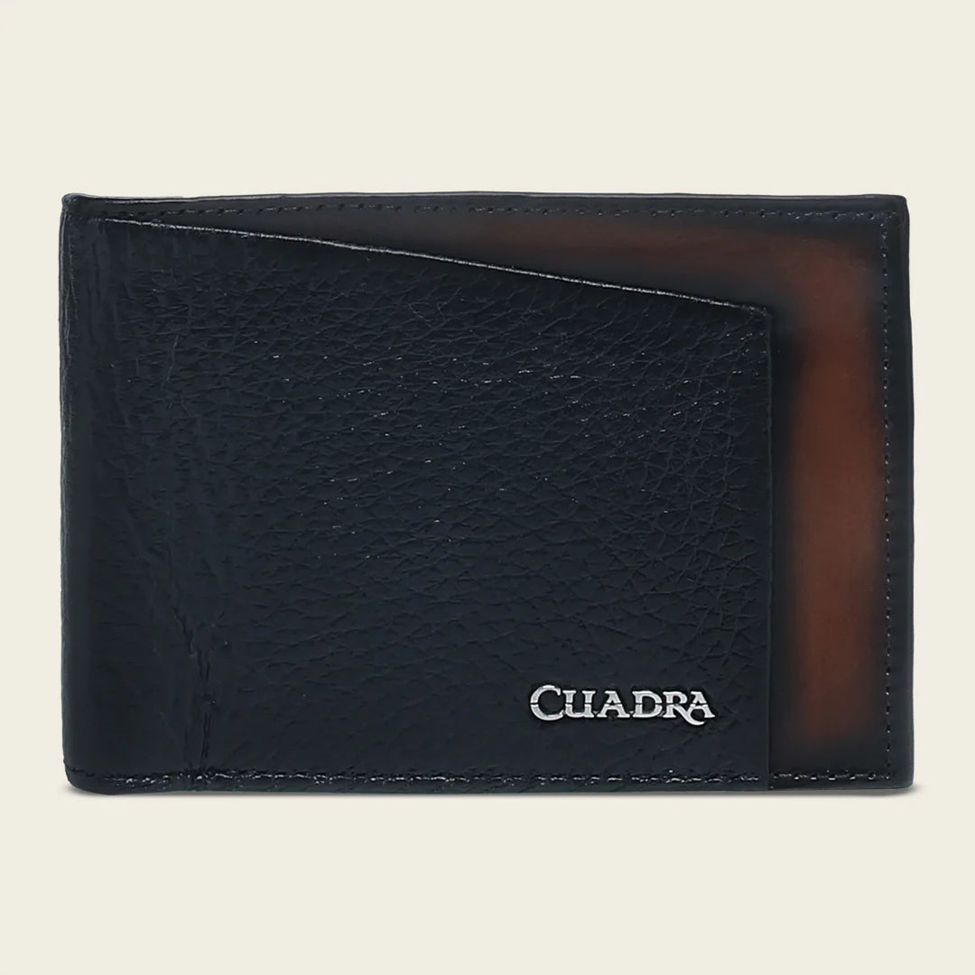 Premium Black Deer Leather Bi-Fold Wallet for Men - BC037VE - Stylish & Durable RFID-Blocking Wallet for Everyday Use & Travel