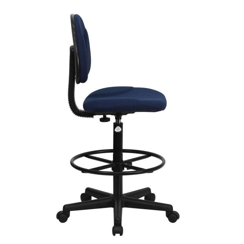 Ergonomic FLASH Patterned Fabric Drafting Chair BT 659 - Adjustable Height Office Stool for Artists, Architects & Designers - Perfect for Studio, Home Office & Workspace