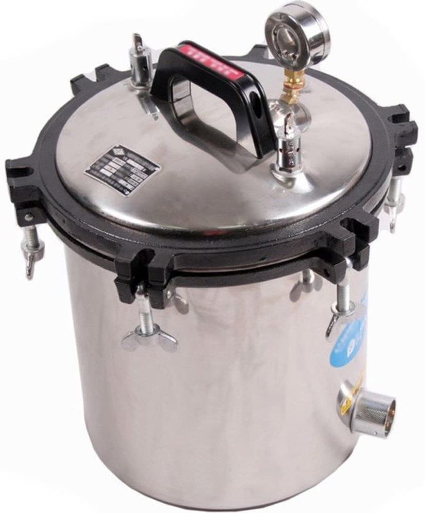 Electric Heated 4.7 Gallon (18L) Autoclave Steam Sterilizer - Stainless Steel Pressure Canner for Home Canning, Medical Equipment Sterilization & Lab Use