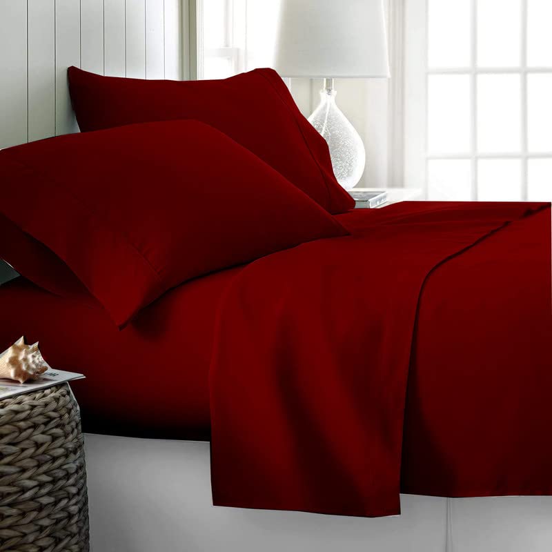 Premium 1800 Ultra-Soft Microfiber Twin XL Sheet Set - 4 Piece Queen's Linen Bedding with Deep Pockets (Fits Up to 8
