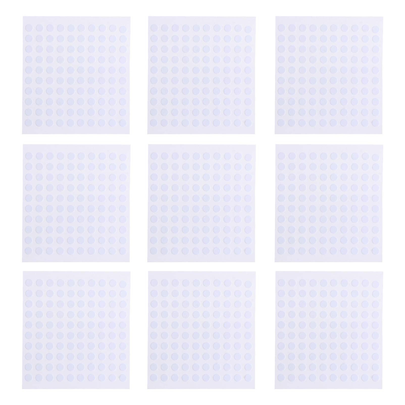 EXCEART 20 Sheets Removable Double Sided Foam Dot Stickers - Clear Circle Adhesive Dots for Posters, Crafts, Scrapbooking & DIY Projects - Perfect for Home Decor, School Projects and Office Organization