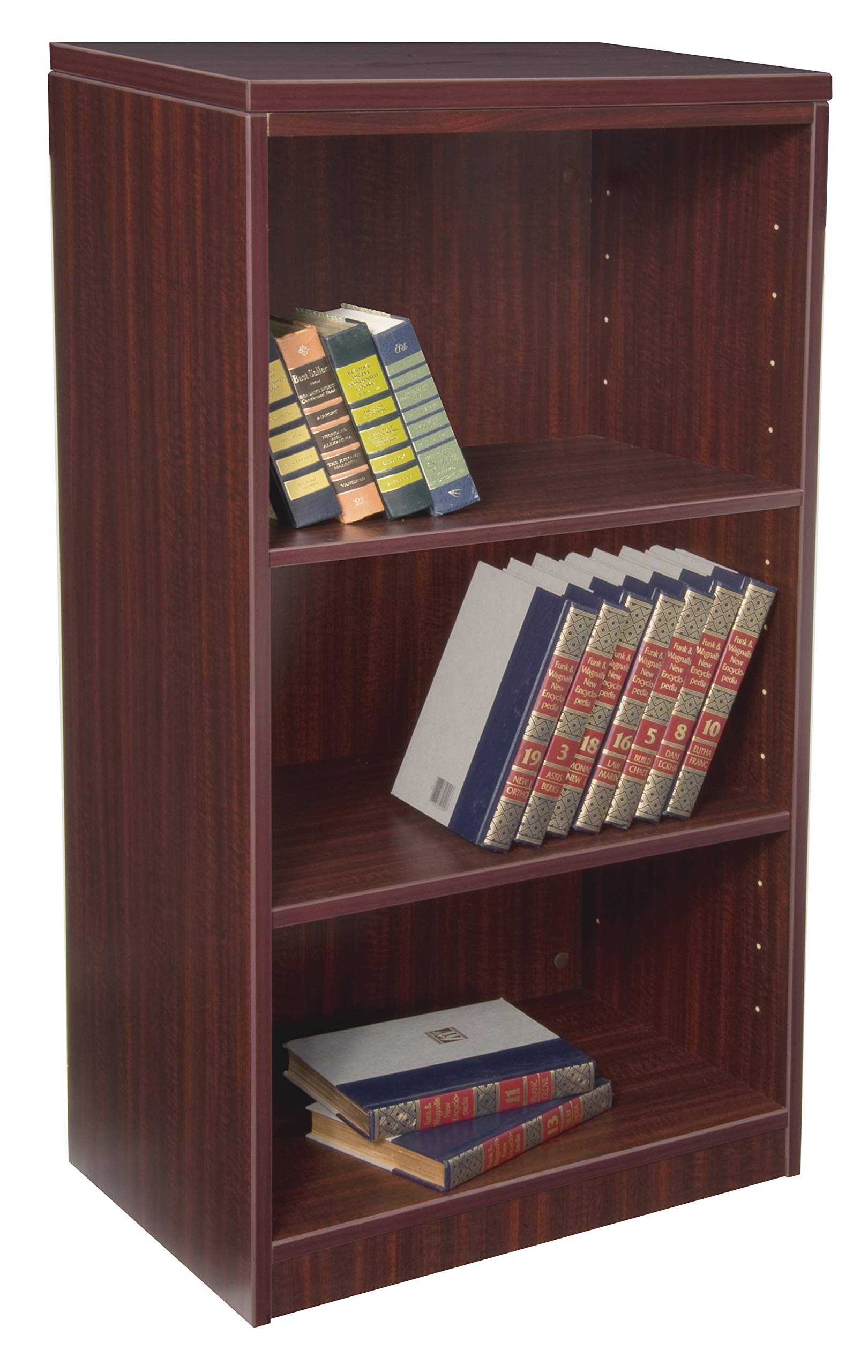Regency Seating Bookcase Legacy Stand Up - 41 Inch Mahogany Wood Bookshelf with Storage | Perfect for Home Office, Living Room & Library Organization