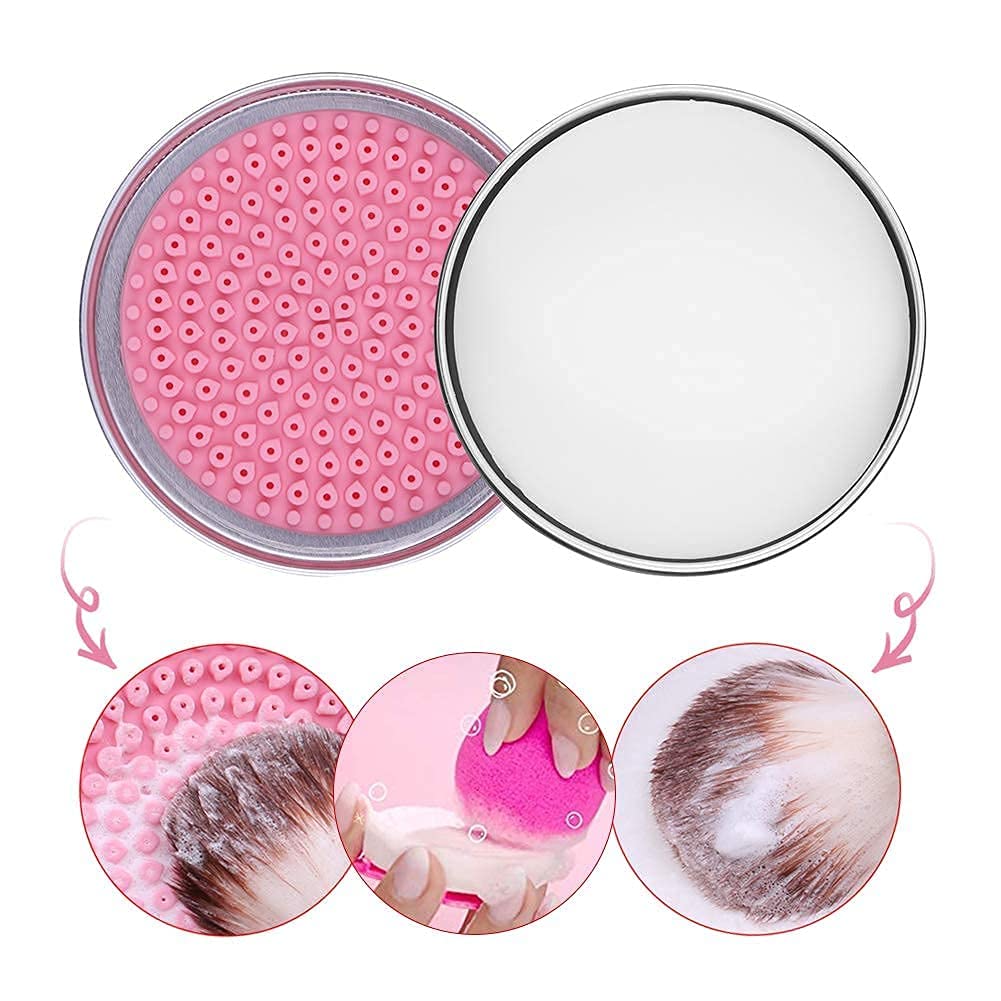 DUcare Solid Makeup Brush Cleaner Shampoo Soap with Cleaning Mat - Deep Cleansing for Cosmetic Brushes & Sponges | Perfect for Professional Makeup Artists & Home Beauty Routines