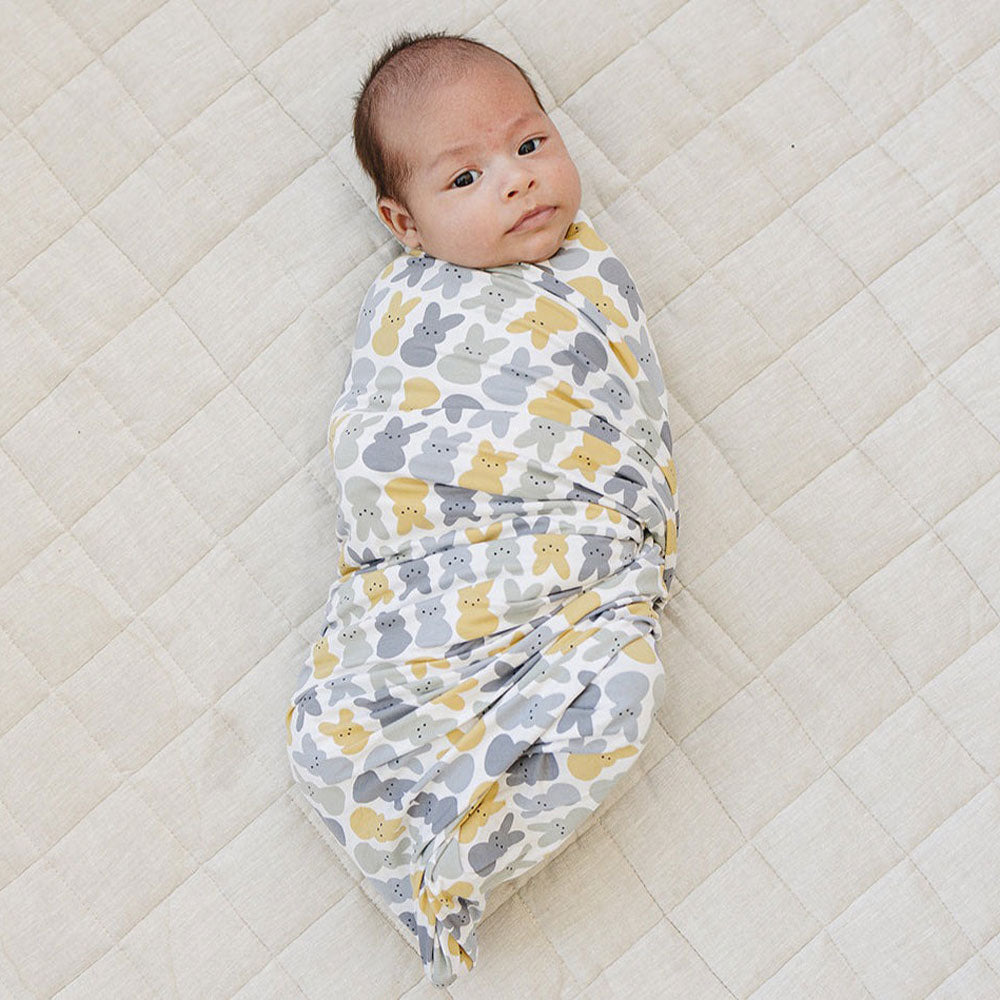 Soft & Breathable Bunny Bamboo Stretch Swaddle Blanket for Newborns - Perfect for Baby Shower Gifts & Nursery Essentials