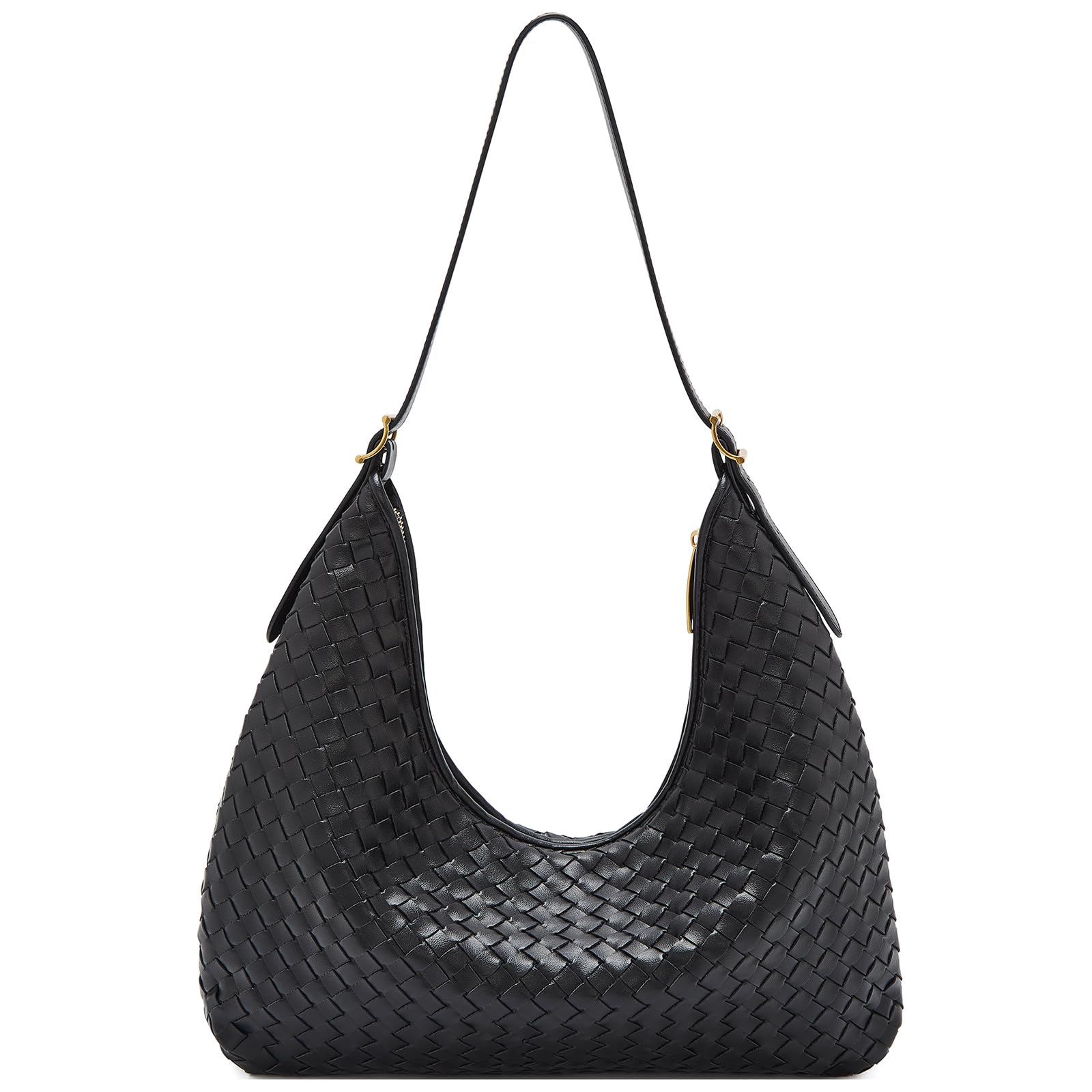 FOXLOVER Vegan Faux Leather Weave Bucket Handbag for Women - Fashion Crossbody Shoulder Purse - Perfect for Work, Travel & Everyday Use
