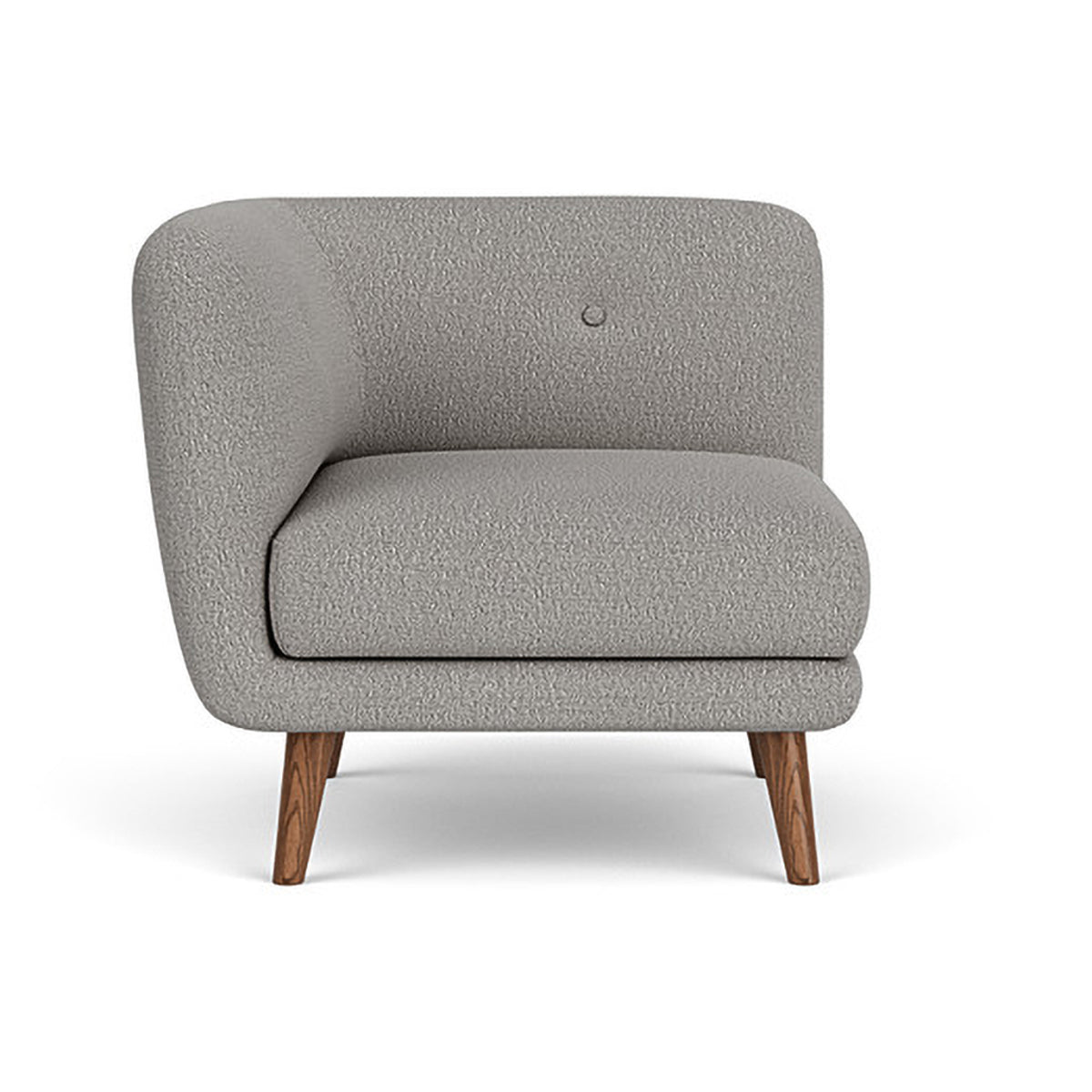 Alfred Boucle Left 1 Seater Modular Sofa - Modern Accent Chair for Living Room, Bedroom & Office - Comfortable Small Space Furniture